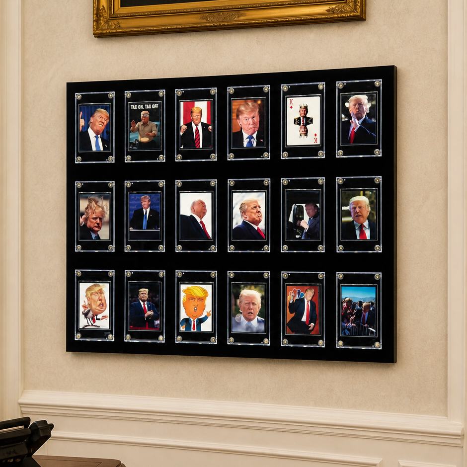 Donald Trump Trading Card Display - Includes 18 Donald Trump Trading Cards