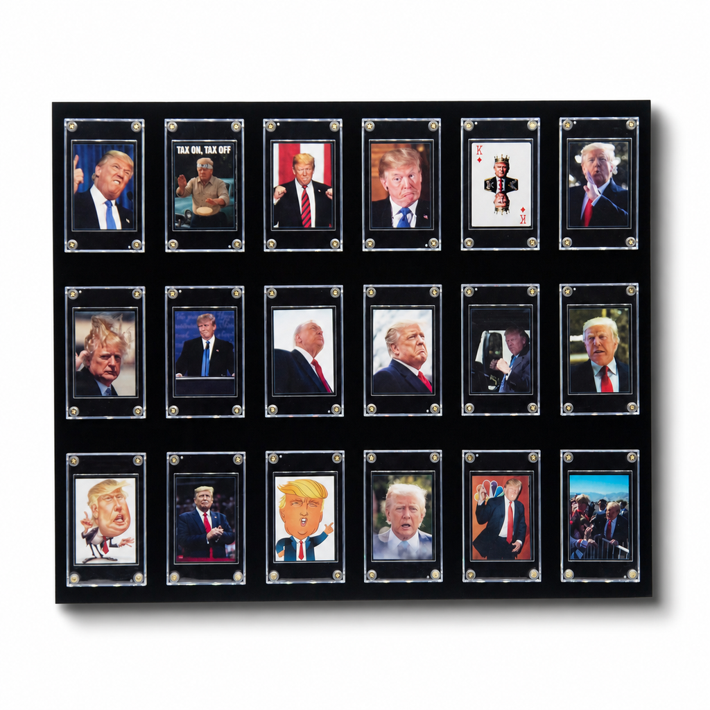 Donald Trump Trading Card Display - Includes 18 Donald Trump Trading Cards