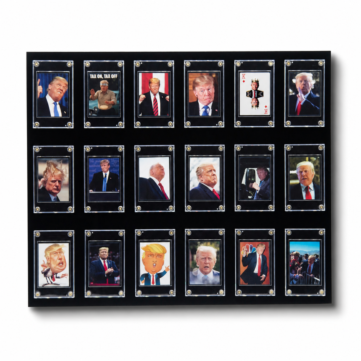 Donald Trump Trading Card Display - Includes 18 Donald Trump Trading Cards