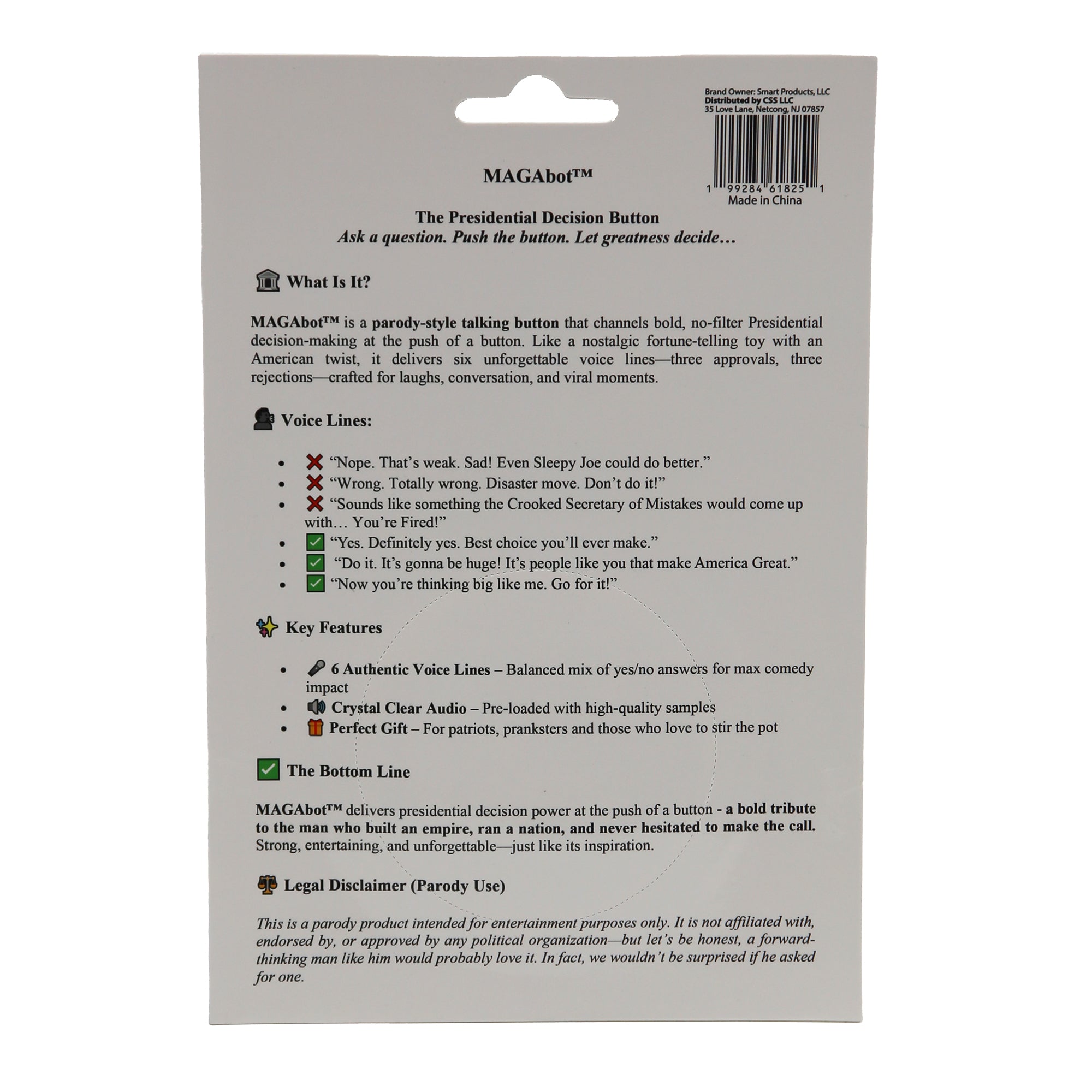 MAGAbot™ Prestidential Decision Button