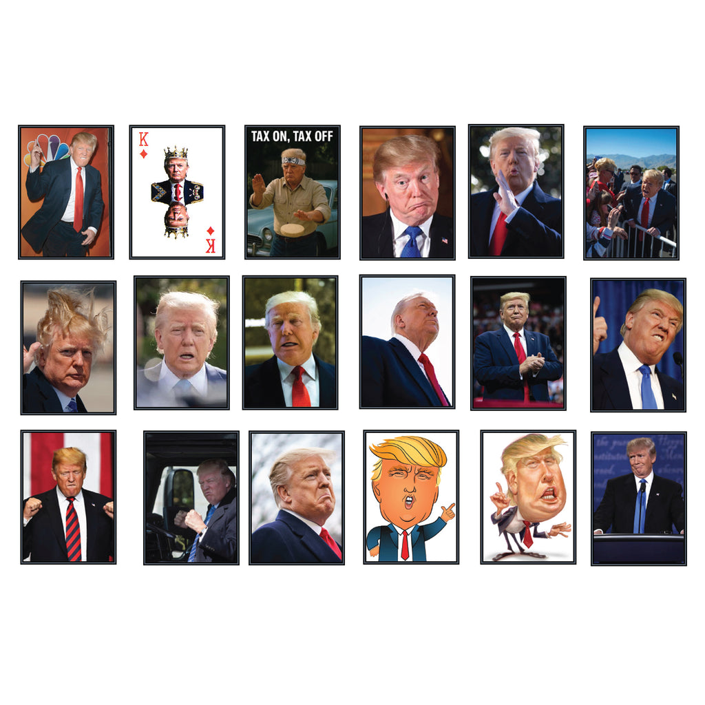 Donald Trump Trading Card Display - Includes 18 Donald Trump Trading Cards