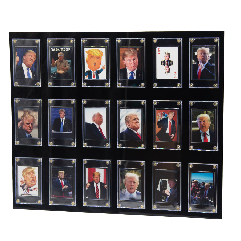 Donald Trump Trading Card Display - Includes 18 Donald Trump Trading Cards