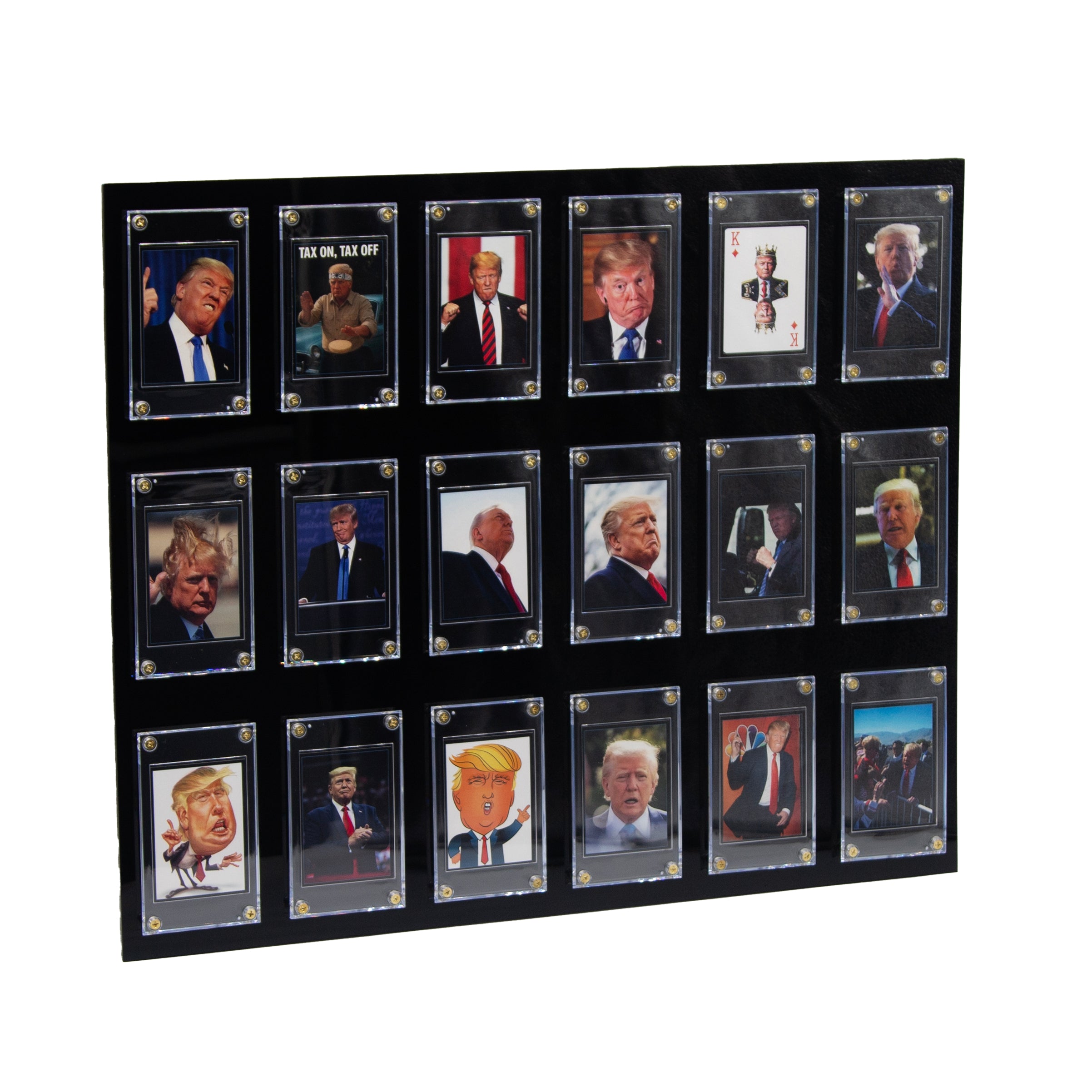 Donald Trump Trading Card Display - Includes 18 Donald Trump Trading Cards