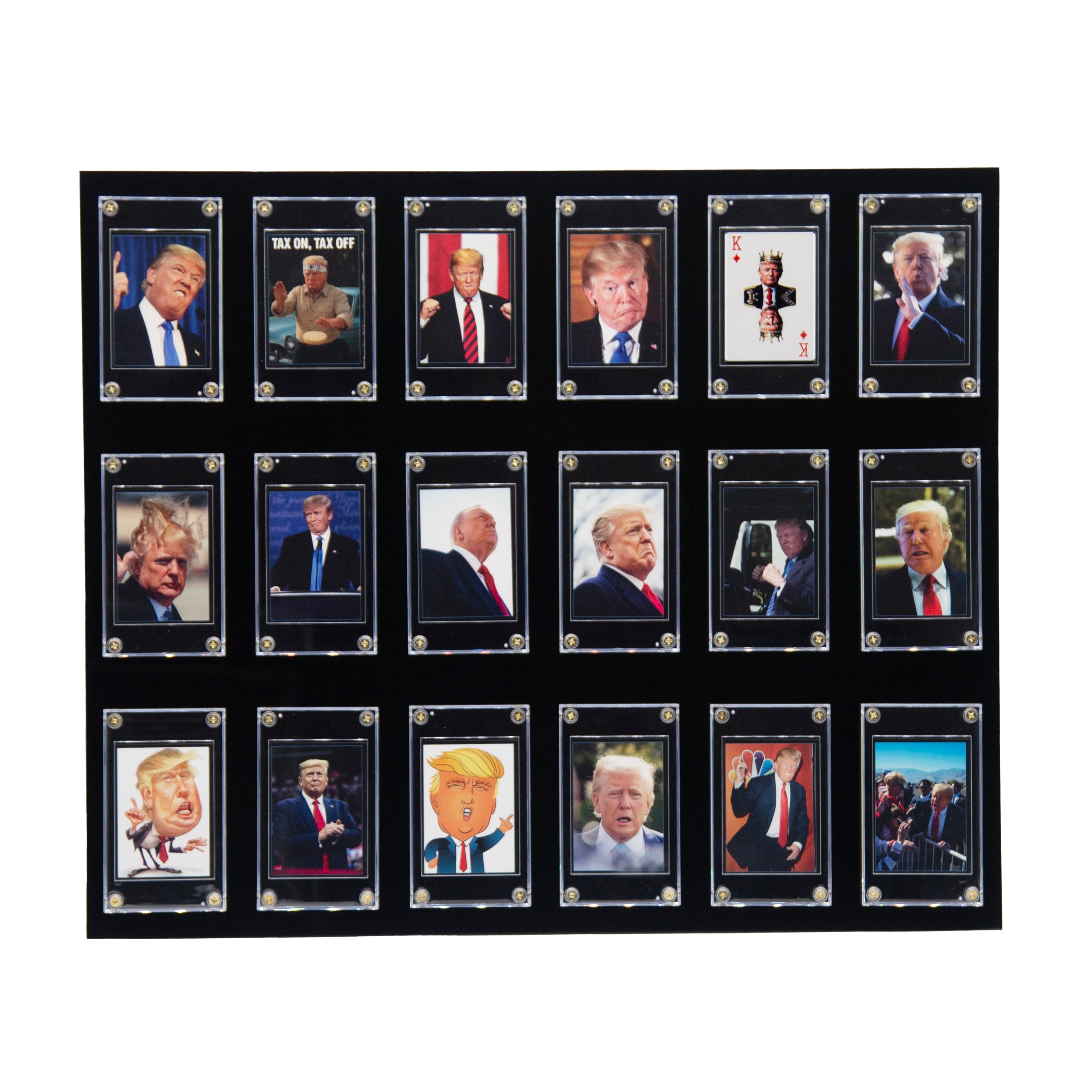 Donald Trump Trading Card Display - Includes 18 Donald Trump Trading Cards